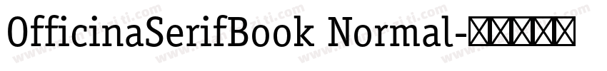 OfficinaSerifBook Normal字体转换
